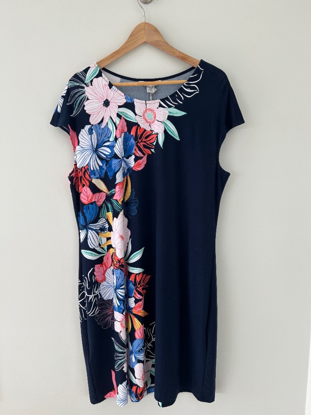 NWT Tommy Bahama Hibis Sketch Short Dress in Ocean Deep Sz XL